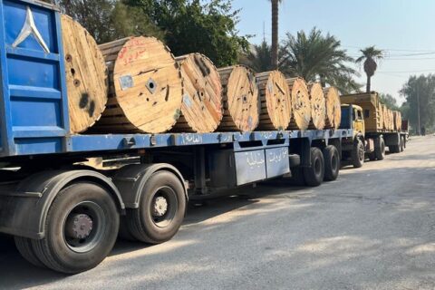 شركة اور العامة تباشر بعملية تجهيز الاسلاك لدائرة كهرباء الفرات الاوسط