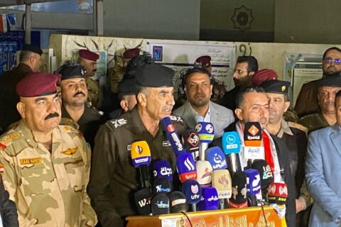 قائد شرطة ذي قار في المؤتمر الصحفي المشترك : الأجهزة الأمنية تمكَّنت من حماية جميع مراكز الاقتراع بشكل تام