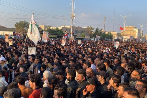 انصار التيار الصدري يتظاهرون في الناصرية ويؤكدون مقاطعتهم الانتخابات
