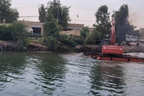 الموارد المائية: رفع 40 ألف متر مكعب من تجاوزات نهر دجلة