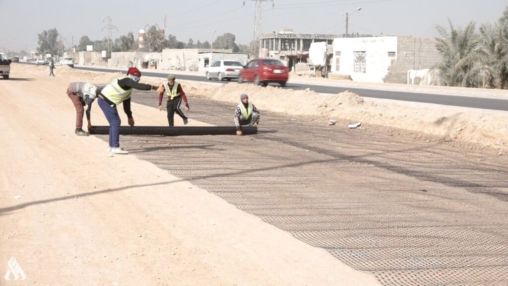 تقنية جديدة بمشروع مدخل النجف الأشرف الجنوبي لاستيعاب الحمولات الثقيلة