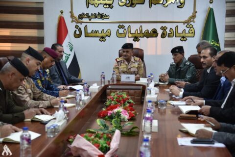 عمليات ميسان تعقد مؤتمرا موسعاً لمناقشة خطط تأمين الانتخابات