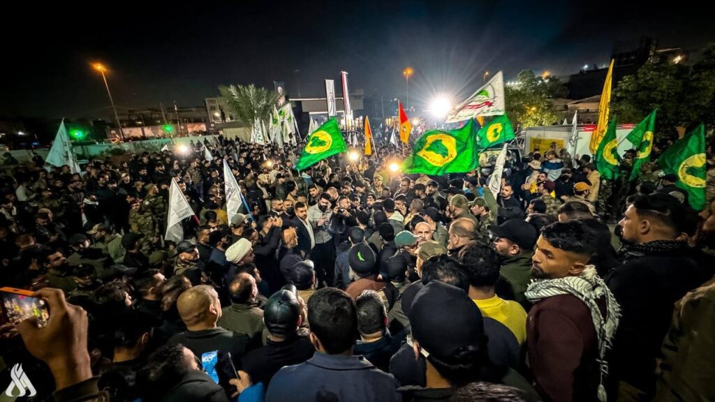 انطلاق مراسم تشييع جثمان الشهيد مشتاق طالب السعيدي ومرافقه