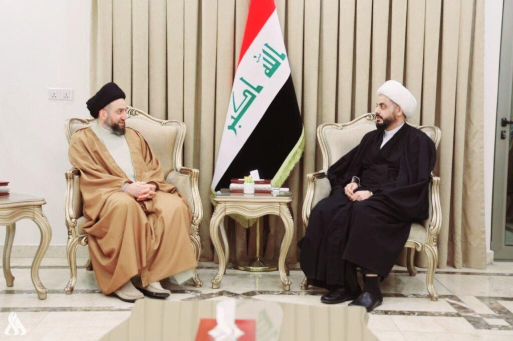 الشيخ الخزعلي والسيد عمار الحكيم يبحثان التطورات الأمنية الأخيرة في البلاد
